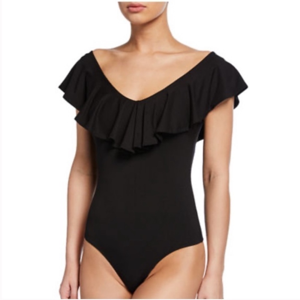 Anthropologie Little Black Bodysuit - Picture 3 of 7
